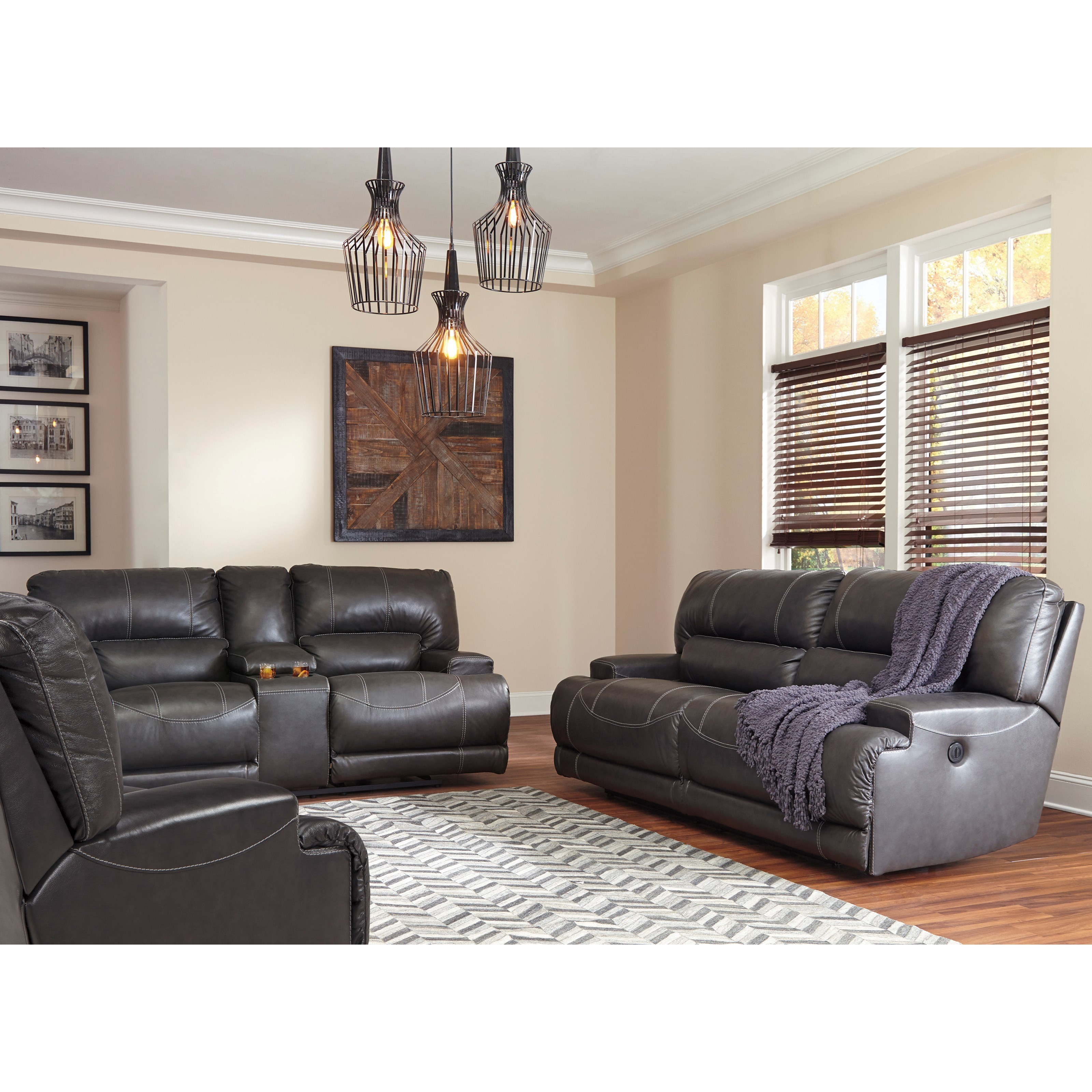 Ashley mccaskill gray online wide seat recliner